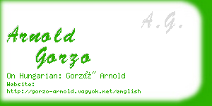 arnold gorzo business card